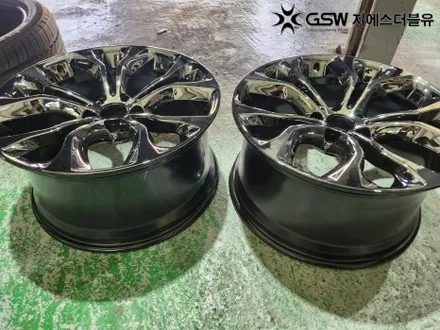 강남 BMW 휠도색 X6 20인치휠 블랙크롬 작업 후기 / 성남시 시흥동
