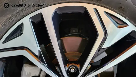 군포 휠수리 싼타페 TM 19인치휠 도장면 떨어짐으로 인한 다이아컷팅 휠수리 장착 작업 후기 / 성남시 시흥동