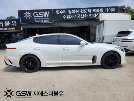 판교 스팅어 휠도색 18인치 컷팅휠에서 블랙유광 크롬 도색 후기입니다. / 성남시 시흥동