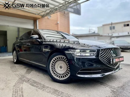 [병점 휠수리] 제네시스 G90 19인치 반광 스크래치 휠 복원장착 작업 후기입니다. / 성남시 시흥동