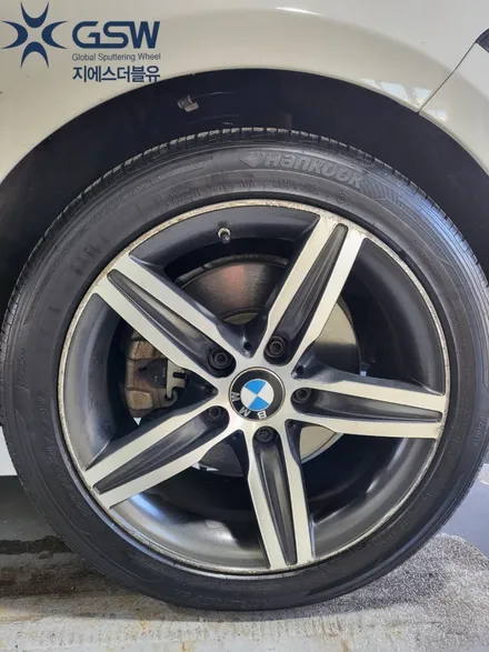 BMW 1시리즈 118d 휠복원 17인치 다이아컷팅 휠수리 수원휠복원수리 지에스더블유수원점 / 성남시 시흥동