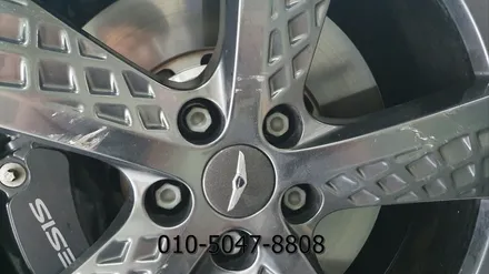 용인휠복원 제네시스 G70 20인치 상처로 인한 휠복원 후기 탁송 서비스 대품 장착 / 성남시 시흥동