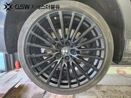 성남 BMW 휠도색 7시리즈 20인치휠 블랙 반무광 휠도색 작업 후기 / 성남시 시흥동
