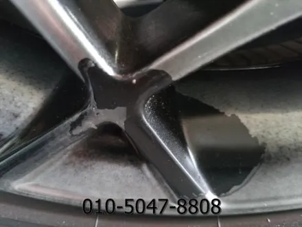 수원휠복원 제네시스 G80 19인치 휠 표면 떨어짐 상처로 인한 휠복원 및 휠도색 작업 후기 / 성남시 시흥동