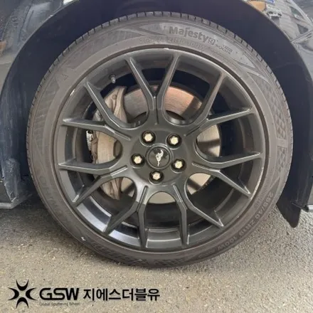포드 머스탱 19인치휠 블랙무광 판교 휠도색 / 성남시 시흥동