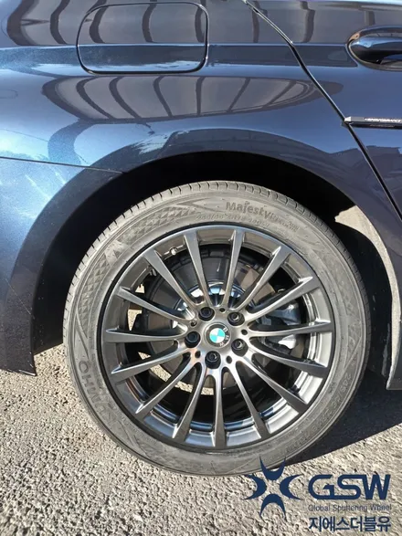 [지에스더블유 수원점] BMW 520I 18인치 다크 스퍼터링 휠 도색 후기 수원 휠 도색 / 성남시 시흥동