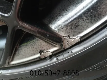 수원휠복원 제네시스 G80 19인치 휠 표면 떨어짐 상처로 인한 휠복원 및 휠도색 작업 후기 / 성남시 시흥동