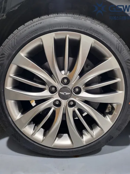 제네시스 G80 휠복원 DH 19인치 스퍼터링 휠도색 작업 지에스더블유 수원점 / 성남시 시흥동