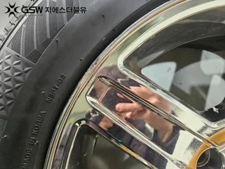 수원 크라이슬러 300C 18인치휠 순정휠에서 블랙유광 휠도색 작업 후기 / 성남시 시흥동