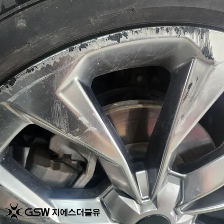 성남 쏘렌토 휠복원 후기 반광 스퍼터링 휠 스크래치 복원 작업 / 성남시 시흥동