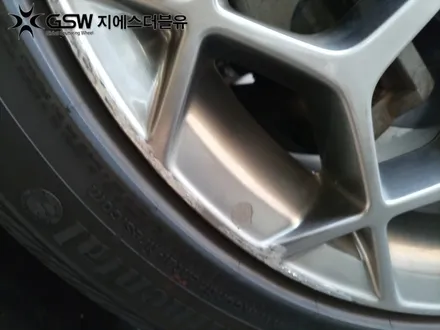 수원 중고휠 제네시스 G80 19인치휠 반광 스크래치 작업 후기 / 성남시 시흥동