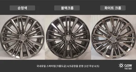 기아 카니발 KA4 19인치 휠복원 블랙 크롬 휠도색 작업 지에스더블유수원점 / 성남시 시흥동