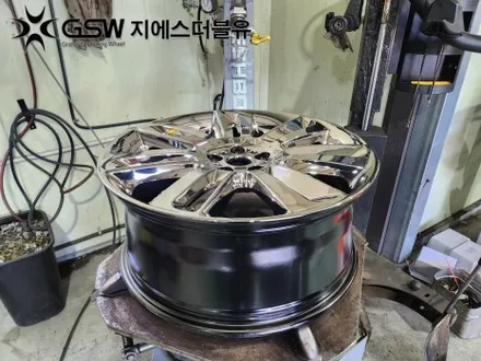 재규어 XJ 20인치휠 창원 휠도색 화이트 크롬 도색 작업 후기! / 광주 서구 매월동