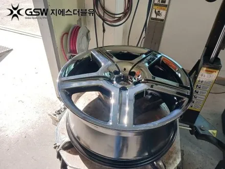 청주 벤츠 휠도색 S550 19인치휠 블랙크롬 작업 후기 / 광주 서구 매월동