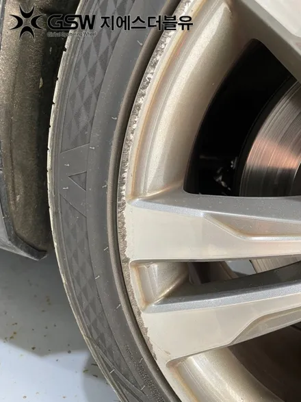 자동차 휠 복원 벤츠 S500 순정 19인치 새 휠로 만들기 / 광주 서구 매월동