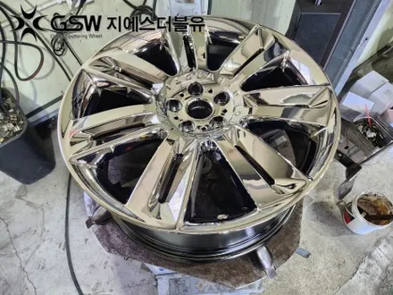 재규어 XJ 20인치휠 창원 휠도색 화이트 크롬 도색 작업 후기! / 광주 서구 매월동