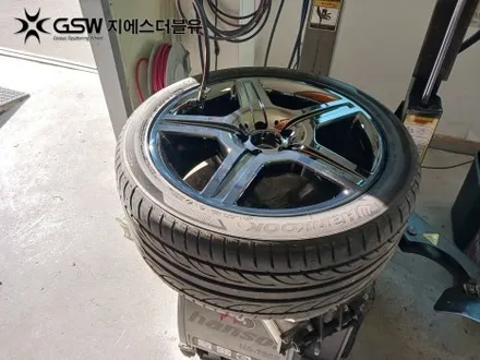 청주 벤츠 휠도색 S550 19인치휠 블랙크롬 작업 후기 / 광주 서구 매월동