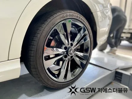 대구 휠도색 벤츠 CLA 200D 18인치 블랙크롬 작업 후기 / 광주 서구 매월동