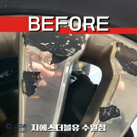렉스턴 18인치휠 화이트 크롬 평택 휠도색 / 광주 서구 매월동