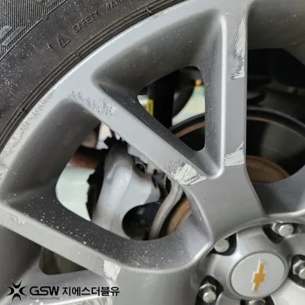 광주 휠도색 잘하는곳 더뉴 트랙스 순정휠 화이트크롬 도색 후기 / 광주 서구 매월동