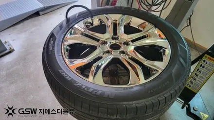 전주 렉스턴 휠복원 G4 크롬 순정 휠 20인치 상처로 인한 휠 복원 장착 후기입니다! / 광주 서구 매월동