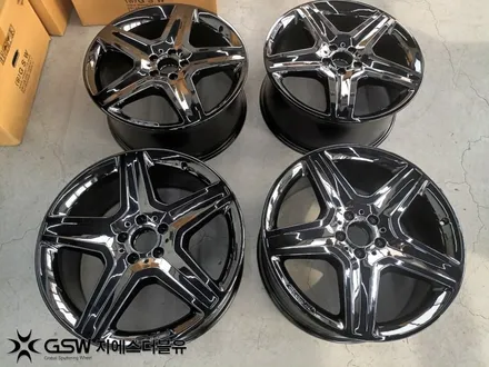 수원 휠도색 벤츠 GLE 350D AMG 20인치휠 블랙크롬 작업 후기 / 광주 서구 매월동