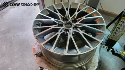 아산 중고휠 제네시스 G80 21MY 18인치휠 긁힘으로 인한 다이아컷팅 복원장착 작업 후기 / 광주 서구 매월동