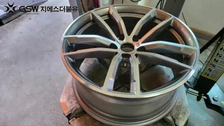 광주 휠복원 BMW 520D 18인치휠 상처로 인한 다이아컷팅 휠복원 작업 후기 / 광주 서구 매월동
