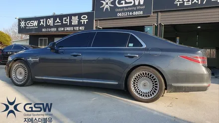 제네시스 G90 19인치 휠복원 스퍼터링 휠도색작업 지에스더블유전주점 / 광주 서구 매월동
