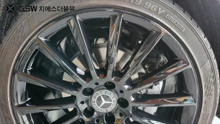 세종 벤츠 C200 19인치휠 블랙유광 휠도색 작업 후기 / 광주 서구 매월동