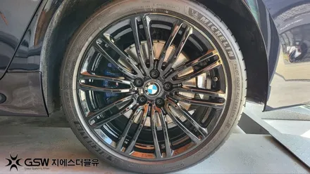 강남 휠도색 BMW 540I 19인치 블랙유광 작업 후기 / 광주 서구 매월동