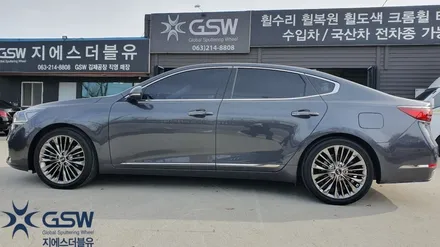기아 올뉴 K7 19인치 휠복원 스퍼터링 휠도색작업후기 지에스더블유 / 광주 서구 매월동