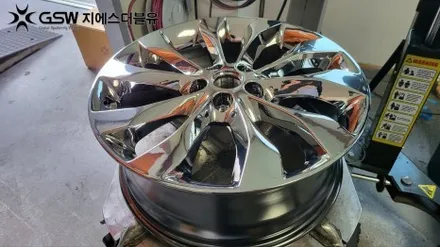 부천 휠도색 더 뉴 쏘렌토 19인치 화이트 크롬 도색 작업 후기 / 광주 서구 매월동