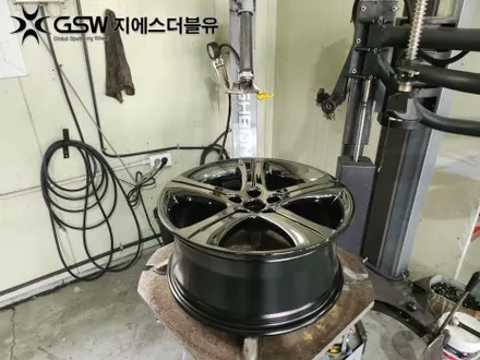 경기광주 휠도색 푸조 508 18인치휠 블랙유광 크롬 휠도색 작업공정은? / 광주 서구 매월동