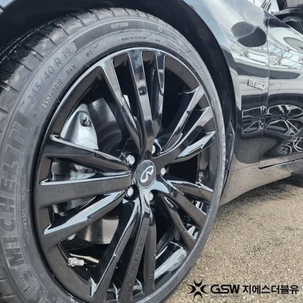 전주 인피니티 Q50S 19인치 순정휠 블랙유광 도색 - 분위기 달라지는 휠도색 후기 / 광주 서구 매월동