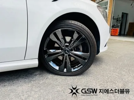 대구 휠도색 벤츠 CLA 200D 18인치 블랙크롬 작업 후기 / 광주 서구 매월동