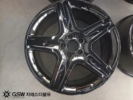 수원 휠도색 벤츠 GLE 350D AMG 20인치휠 블랙크롬 작업 후기 / 광주 서구 매월동