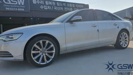 아우디 A6 19인치 휠복원 화이트크롬 휠도색작업 전주휠복원 지에스더블유전주점 / 광주 서구 매월동