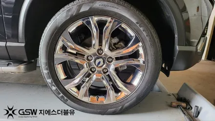 전주 렉스턴 휠복원 G4 크롬 순정 휠 20인치 상처로 인한 휠 복원 장착 후기입니다! / 광주 서구 매월동