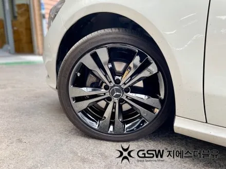 대구 휠도색 벤츠 CLA 200D 18인치 블랙크롬 작업 후기 / 광주 서구 매월동
