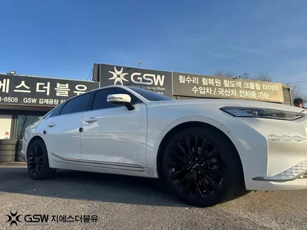 전주 기아 K8 휠도색 19인치 순정컷팅휠 블랙 유광 GSW 전주점 / 광주 서구 매월동