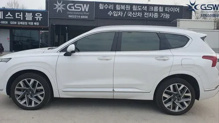 현대 더 뉴 싼타페 20인치 휠복원 상처로 인한 다이아컷팅 휠수리작업 지에스더블유 / 광주 서구 매월동