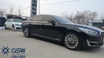 제네시스 EQ900 19인치 휠복원 화이트 크롬 휠도색 작업 지에스더블유 전주점 / 광주 서구 매월동