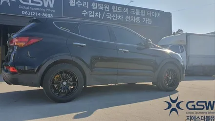 현대 싼타페 19인치 사제 휠복원 블랙유광휠도색 전주휠도색 지에스더블유전주점 / 광주 서구 매월동