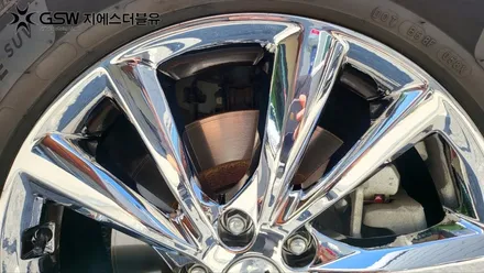 카니발 19인치 화이트 크롬 휠도색비용 / 광주 서구 매월동