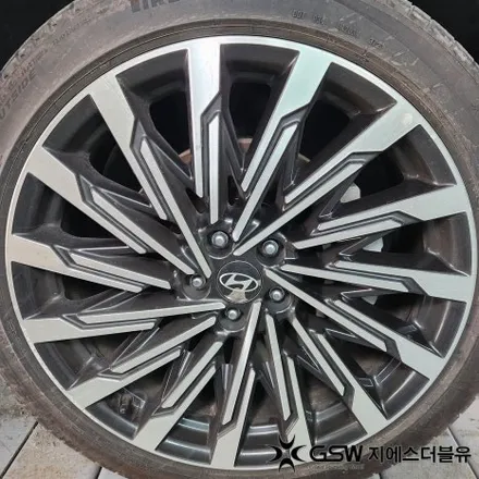 광주 싼타페 MX5 휠복원 21인치 다이아컷팅 스크래치 신차 복원 후기 / 광주 서구 매월동