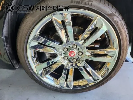 재규어 XJ 20인치휠 창원 휠도색 화이트 크롬 도색 작업 후기! / 광주 서구 매월동