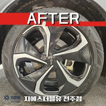 기아 EV6 휠복원 GT line 20인치휠 상처로 인한 다이아컷팅 휠복원 작업 후기 / 광주 서구 매월동