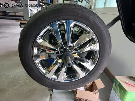 전주휠도색 카니발 하이리무진 19인치 화이트 크롬 작업 후기 / 광주 서구 매월동
