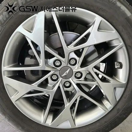 수원 제네시스 휠복원 GV70 19인치휠 실버 스크래치 작업 후기 / 광주 서구 매월동